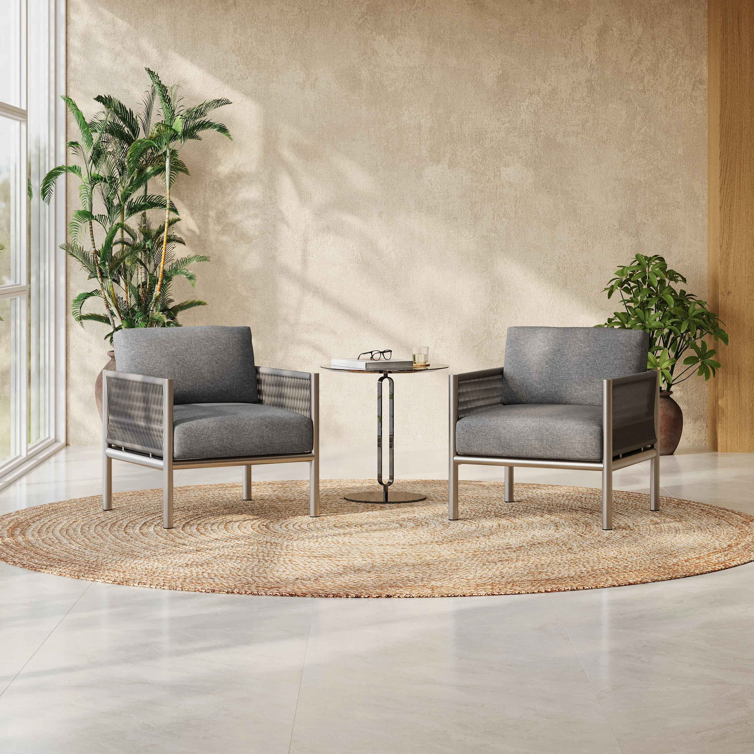 Cairna Outdoor Patio Club Chairs with Cushions patio chairs, outdoor seating