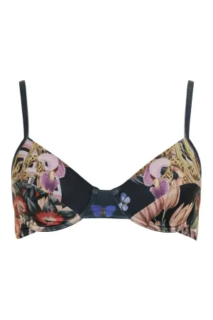 Cala Bikini Top In Exotic Bird Black
