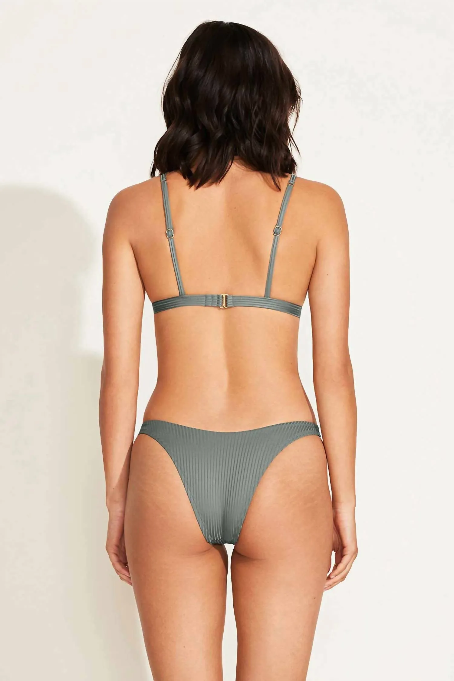 California High Leg Bikini Bottom In Sea Green