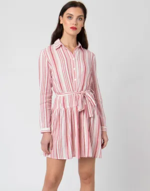 Calla Dress - White/Red