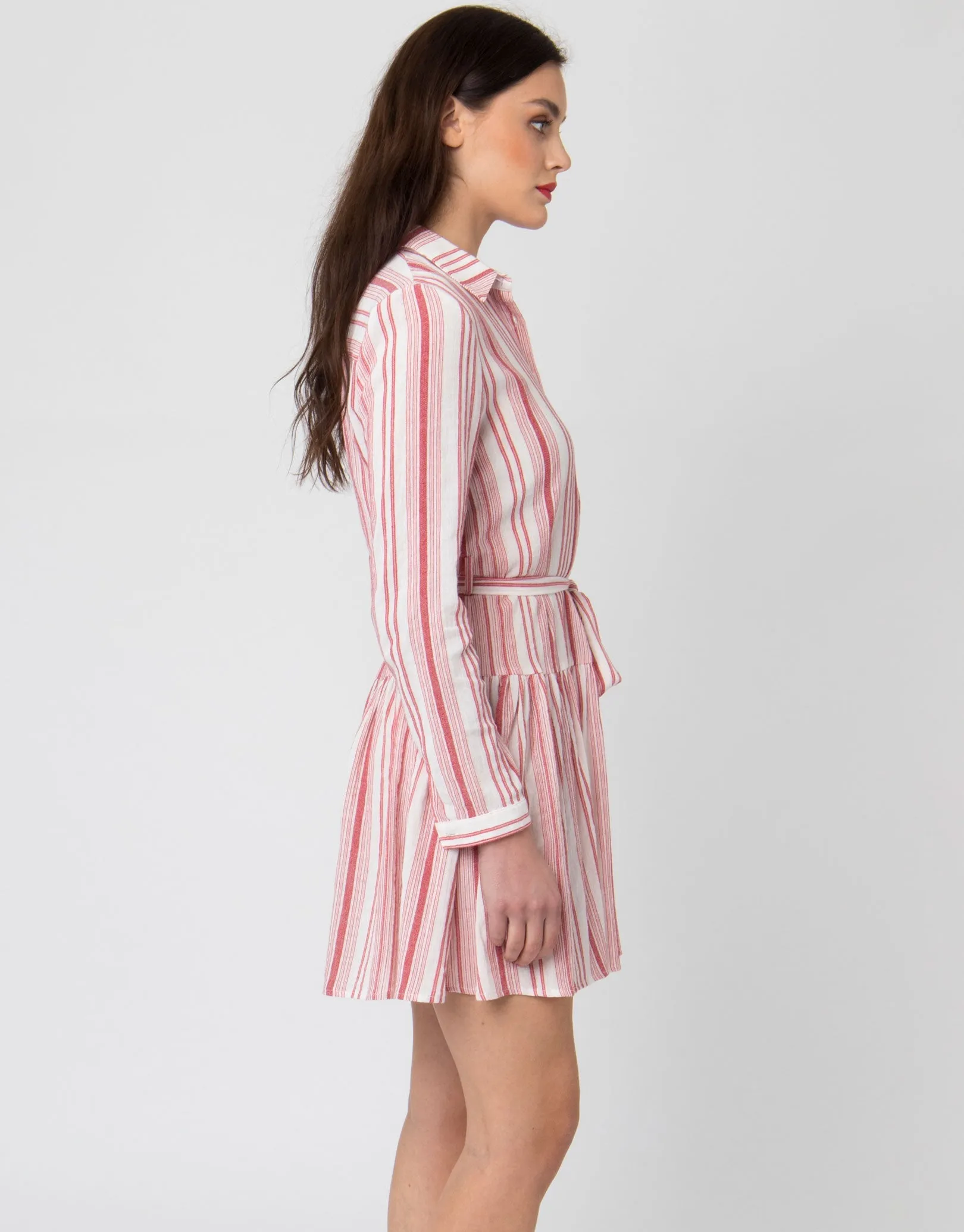 Calla Dress - White/Red