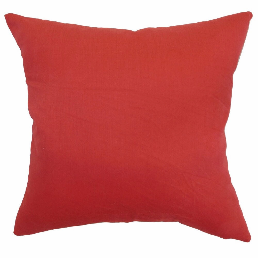 Calvi Plain Euro Sham Red pillowcases,cotton pillow covers,bed linen