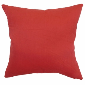 Calvi Plain Euro Sham Red pillowcases,cotton pillow covers,bed linen