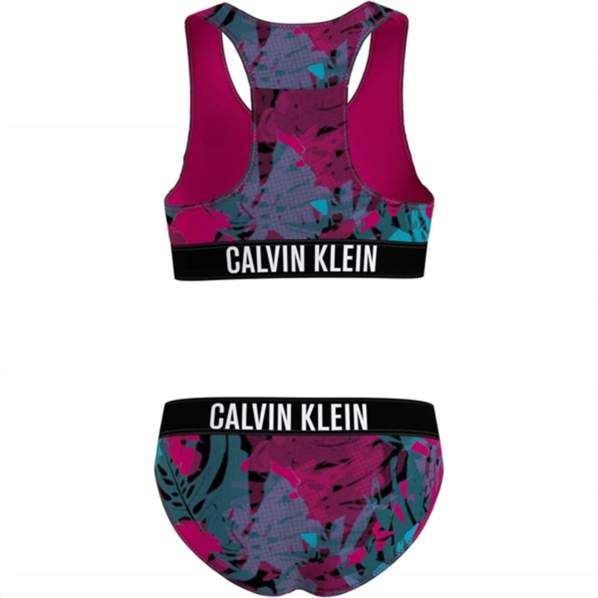 Calvin Klein Bralette Bikini Jungle Leaf Black