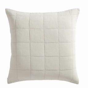 Calvin Klein Cotton Gauze Solid Cotton 2 Piece Euro Sham Set pillowcases,cotton pillow covers,bed linen