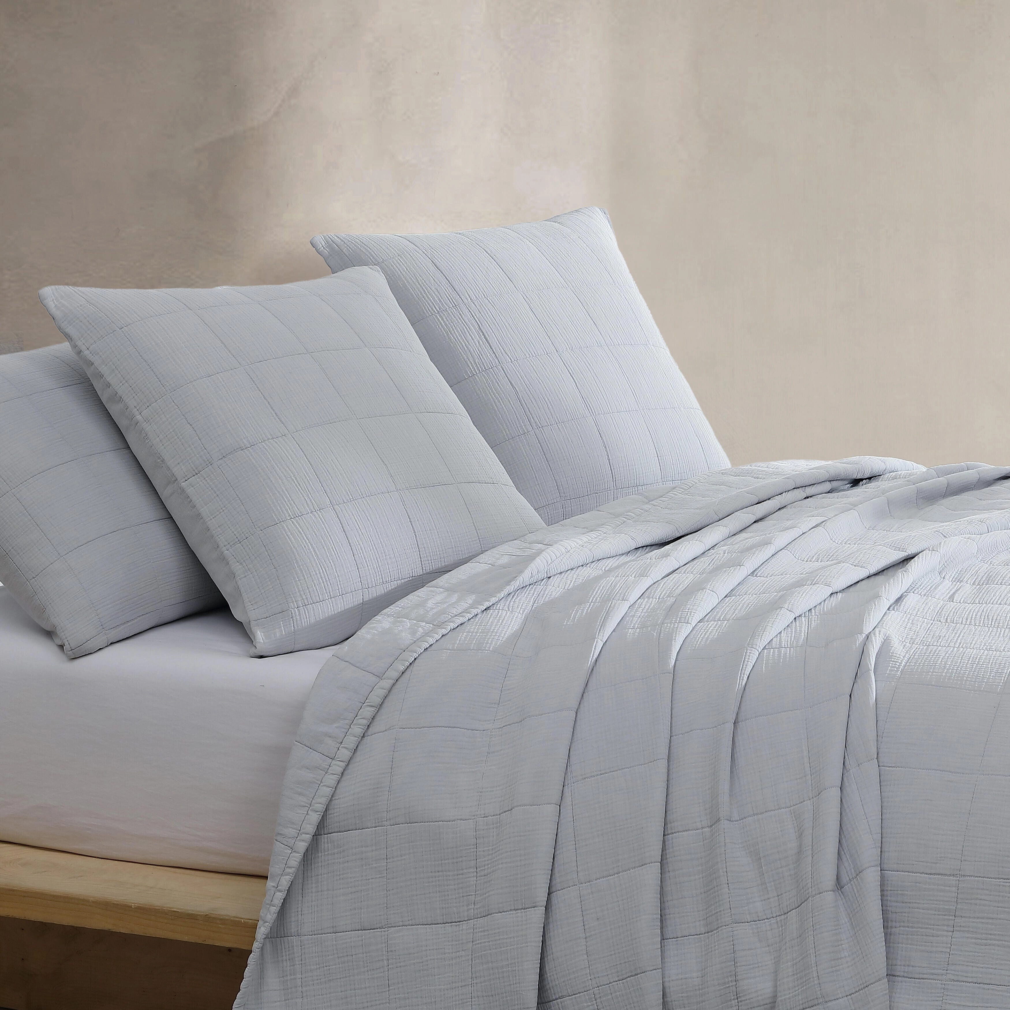 Calvin Klein Cotton Gauze Solid Cotton 2 Piece Euro Sham Set