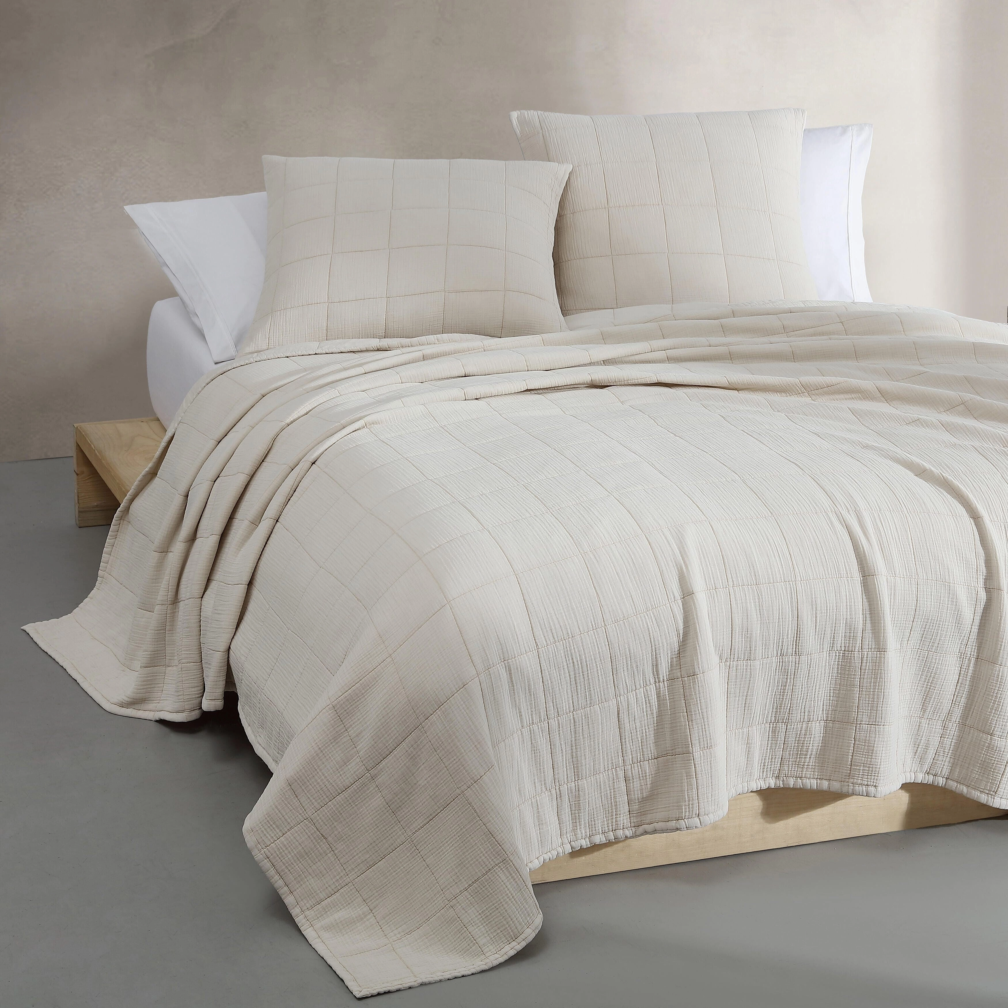 Calvin Klein Cotton Gauze Solid Cotton 2 Piece Euro Sham Set