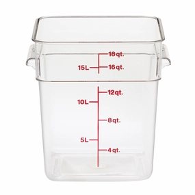 Cambro 18SFSCW, 18 Qt Square Food Storage Container, Clear Figurines,Home Decor Statues