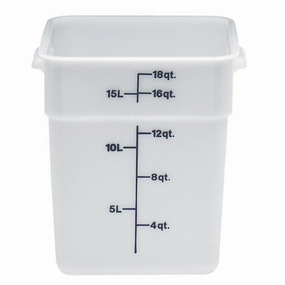 Cambro 18SFSP148, 18 Qt Square Food Storage Container, White Figurines,Home Decor Statues