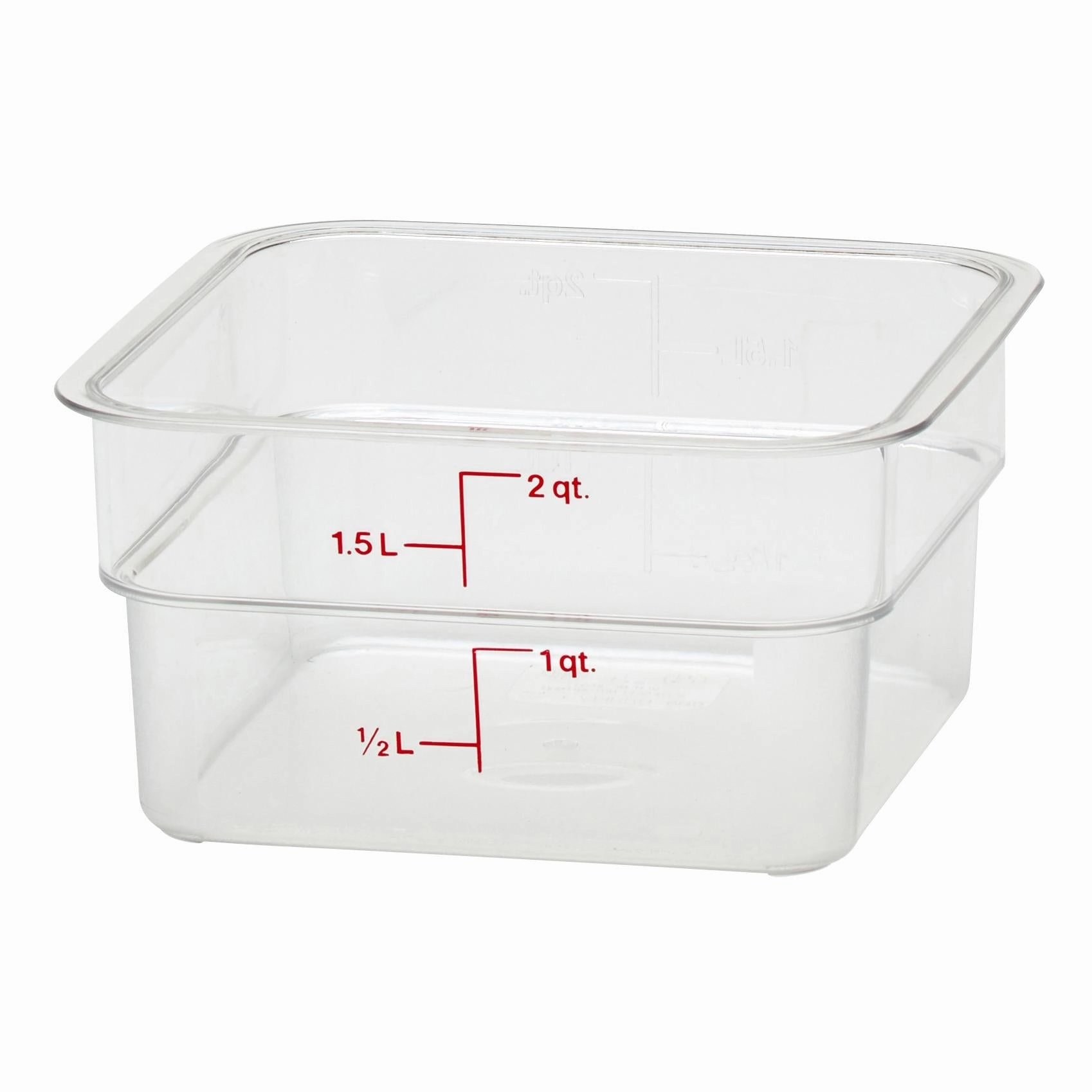 Cambro 2SFSCW135, 2 Qt Square Food Storage Container, Clear Figurines,Home Decor Statues