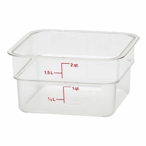 Cambro 2SFSCW135, 2 Qt Square Food Storage Container, Clear Figurines,Home Decor Statues
