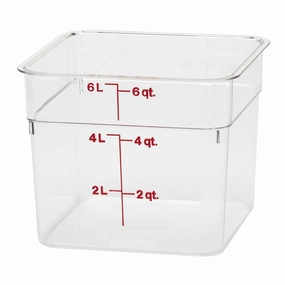 Cambro 6SFSCW135, 6 Qt Square Food Storage Container, Clear Figurines,Home Decor Statues