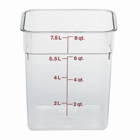Cambro 8SFSCW, 8 Qt Square Food Storage Container, Clear Figurines,Home Decor Statues