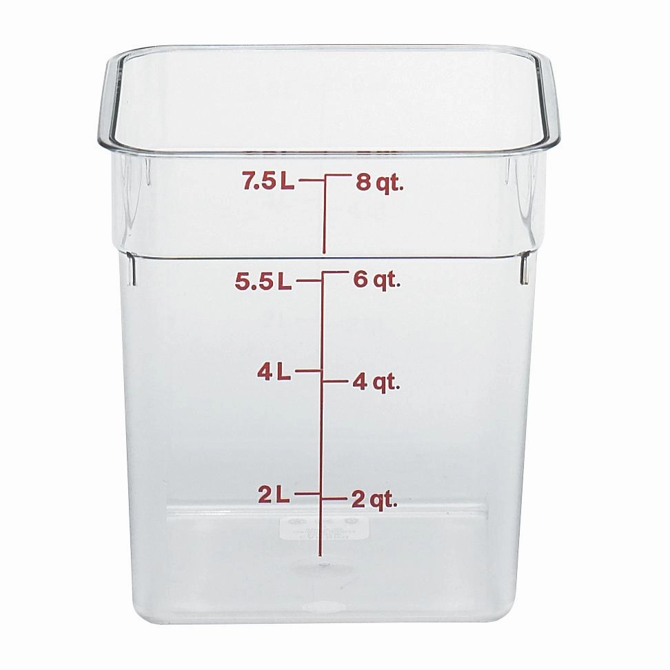 Cambro 8SFSCW, 8 Qt Square Food Storage Container, Clear Figurines,Home Decor Statues