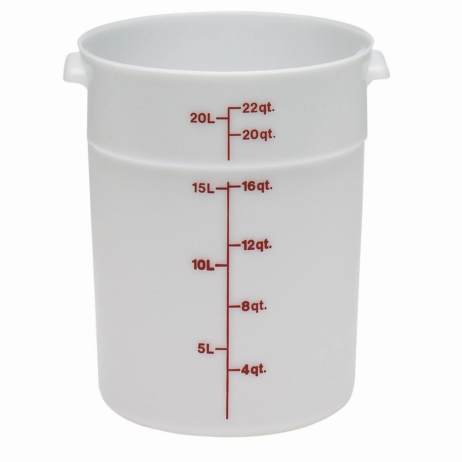 Cambro RFS22-148, 22 Qt Round Food Storage Container, White Figurines,Home Decor Statues