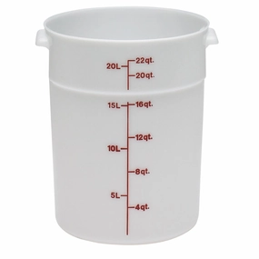 Cambro RFS22-148, 22 Qt Round Food Storage Container, White Figurines,Home Decor Statues
