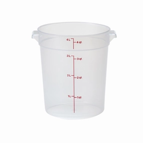 Cambro RFS4PP, 4 Qt Round Food Storage Container, Translucent Figurines,Home Decor Statues