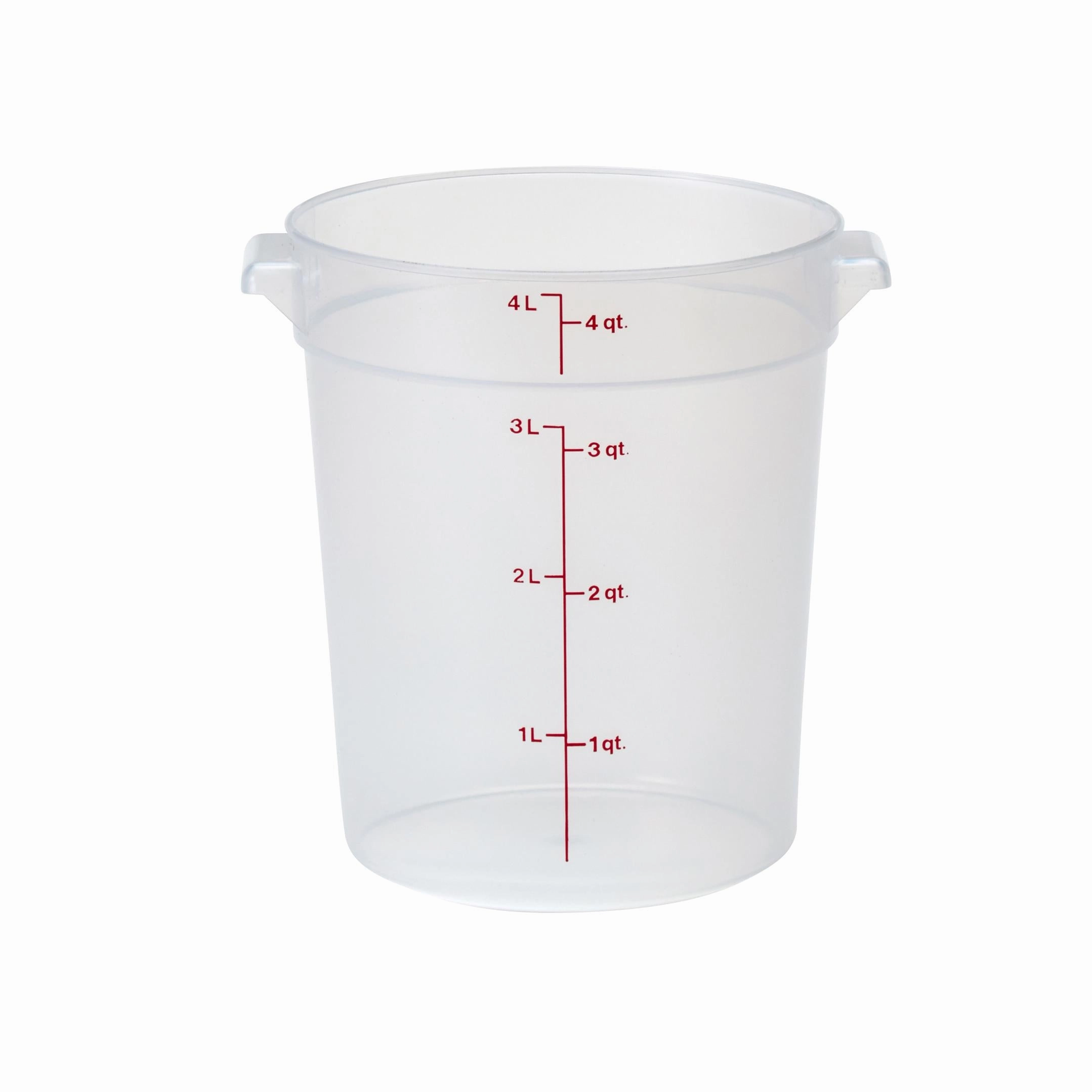 Cambro RFS4PP, 4 Qt Round Food Storage Container, Translucent Figurines,Home Decor Statues