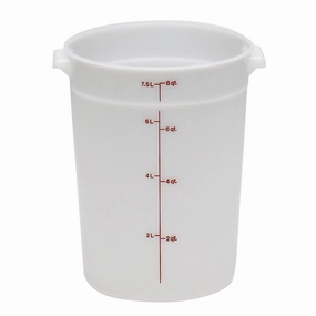 Cambro RFS8148, 8 Qt Round Food Storage Container, White Figurines,Home Decor Statues
