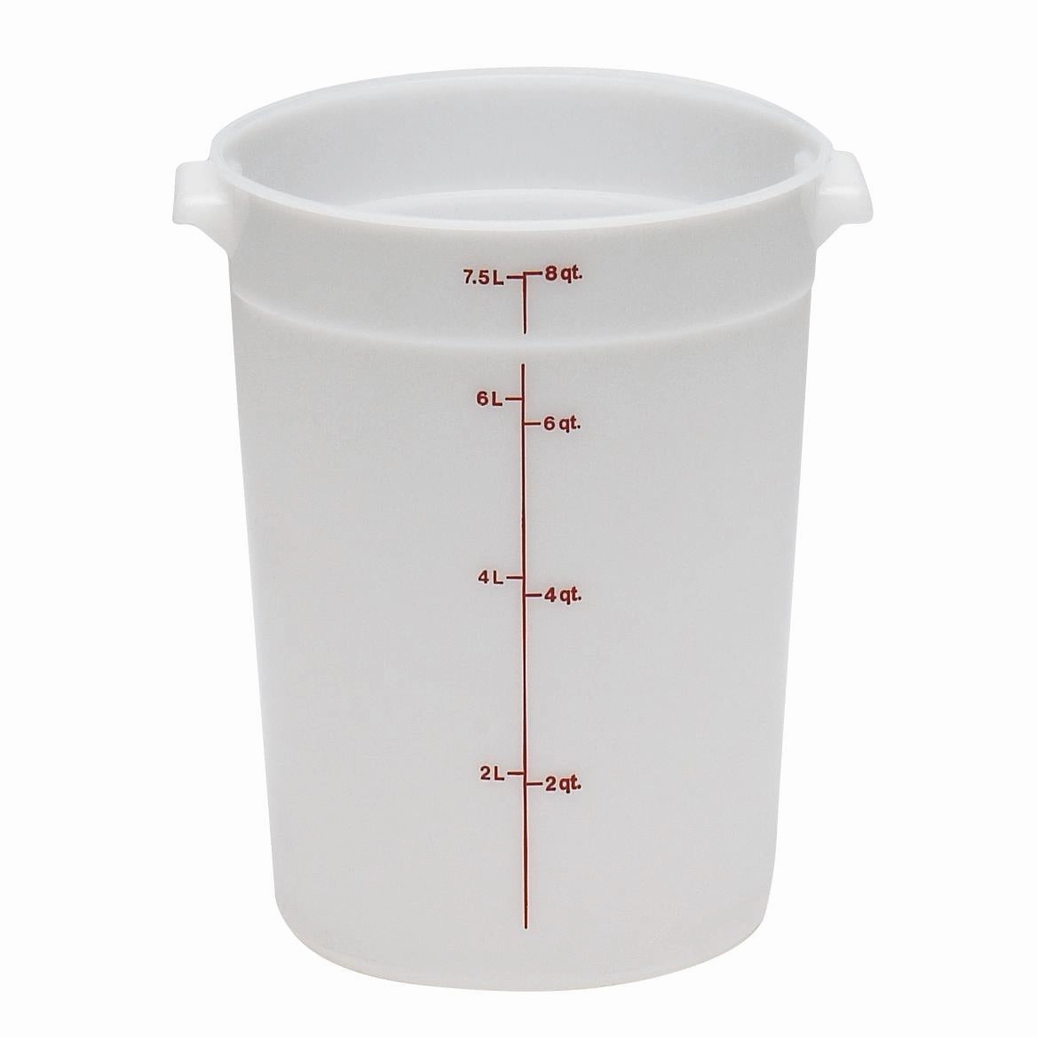 Cambro RFS8148, 8 Qt Round Food Storage Container, White Figurines,Home Decor Statues
