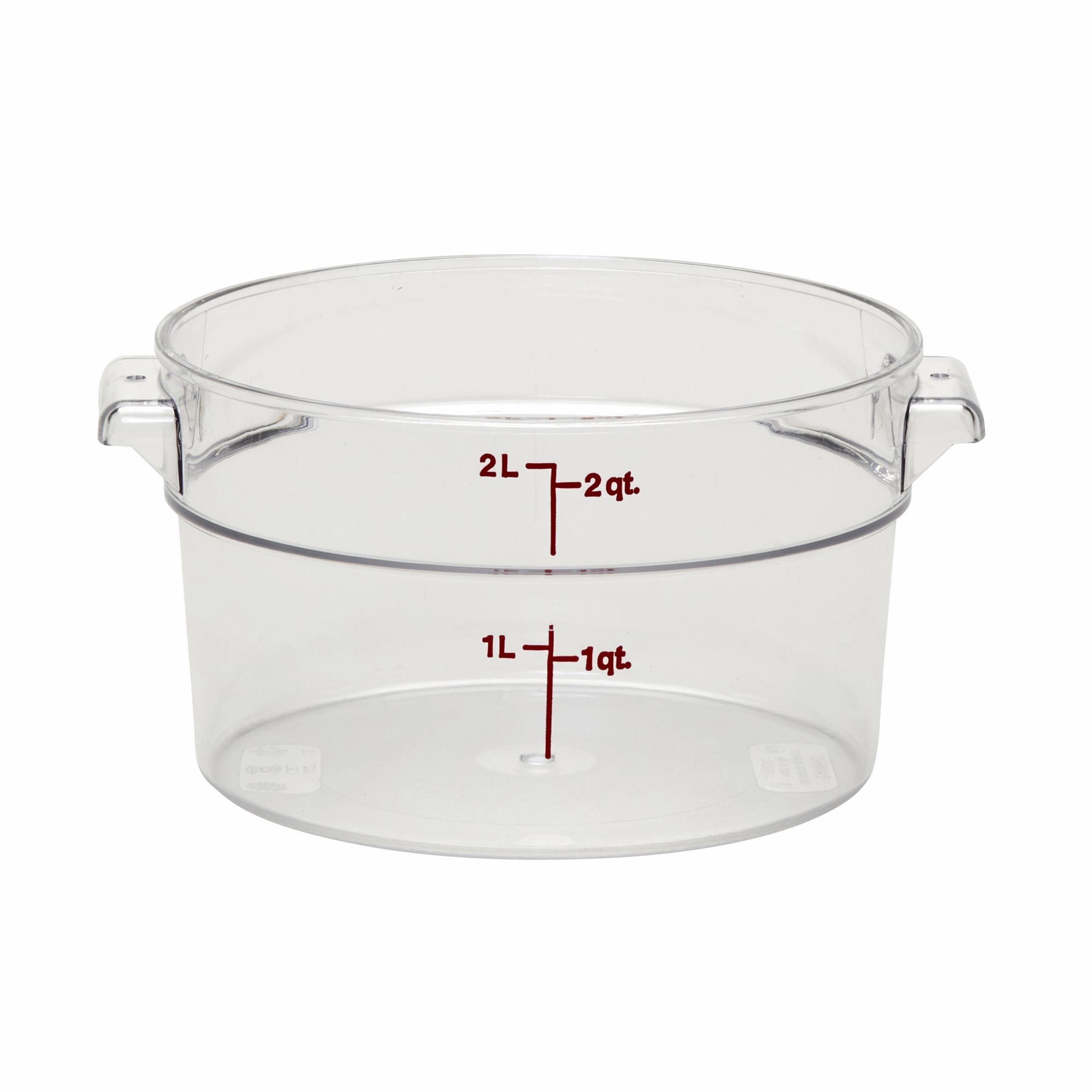 Cambro RFSCW2, 2 Qt Round Food Storage Container, Clear Figurines,Home Decor Statues