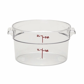 Cambro RFSCW2, 2 Qt Round Food Storage Container, Clear Figurines,Home Decor Statues
