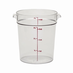 Cambro RFSCW4135, 4 Qt Round Food Storage Container, Clear Figurines,Home Decor Statues