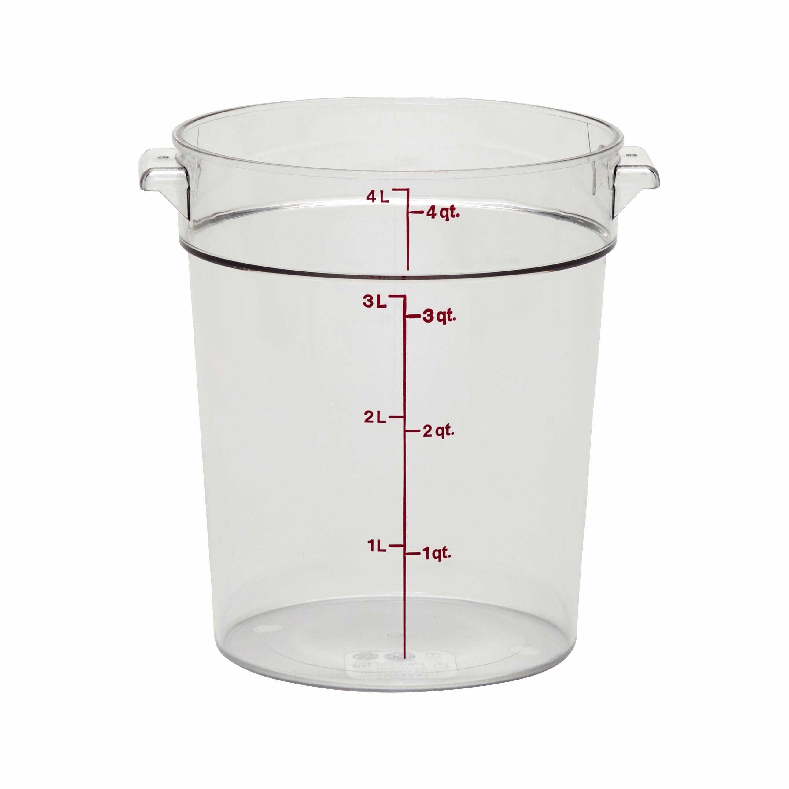 Cambro RFSCW4135, 4 Qt Round Food Storage Container, Clear Figurines,Home Decor Statues