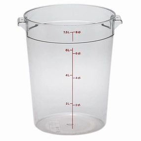 Cambro RFSCW8, 8 Qt Round Food Storage Container, Clear Figurines,Home Decor Statues