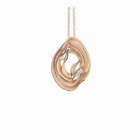 Camilli Pendant Dune 18ct Orange and Apricot Gold with Diamonds