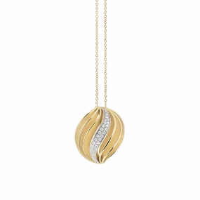 Cammilli Velaa Necklace 18ct Yellow Sunrise Gold with Diamonds