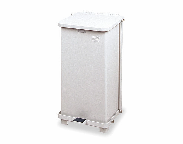 CAN STEP ON SQUARE 12GAL W/LINER WH