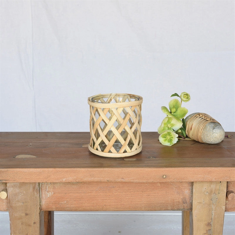 Cane Weave Vase - Sm