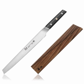 Cangshan Cutlery 1020984 TC Series Bread Knife and Wood Sheath Set, 10-1/4" Food Storage,Food Containers