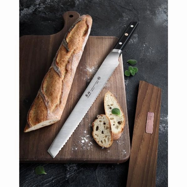 Cangshan Cutlery 1020984 TC Series Bread Knife and Wood Sheath Set, 10-1/4"