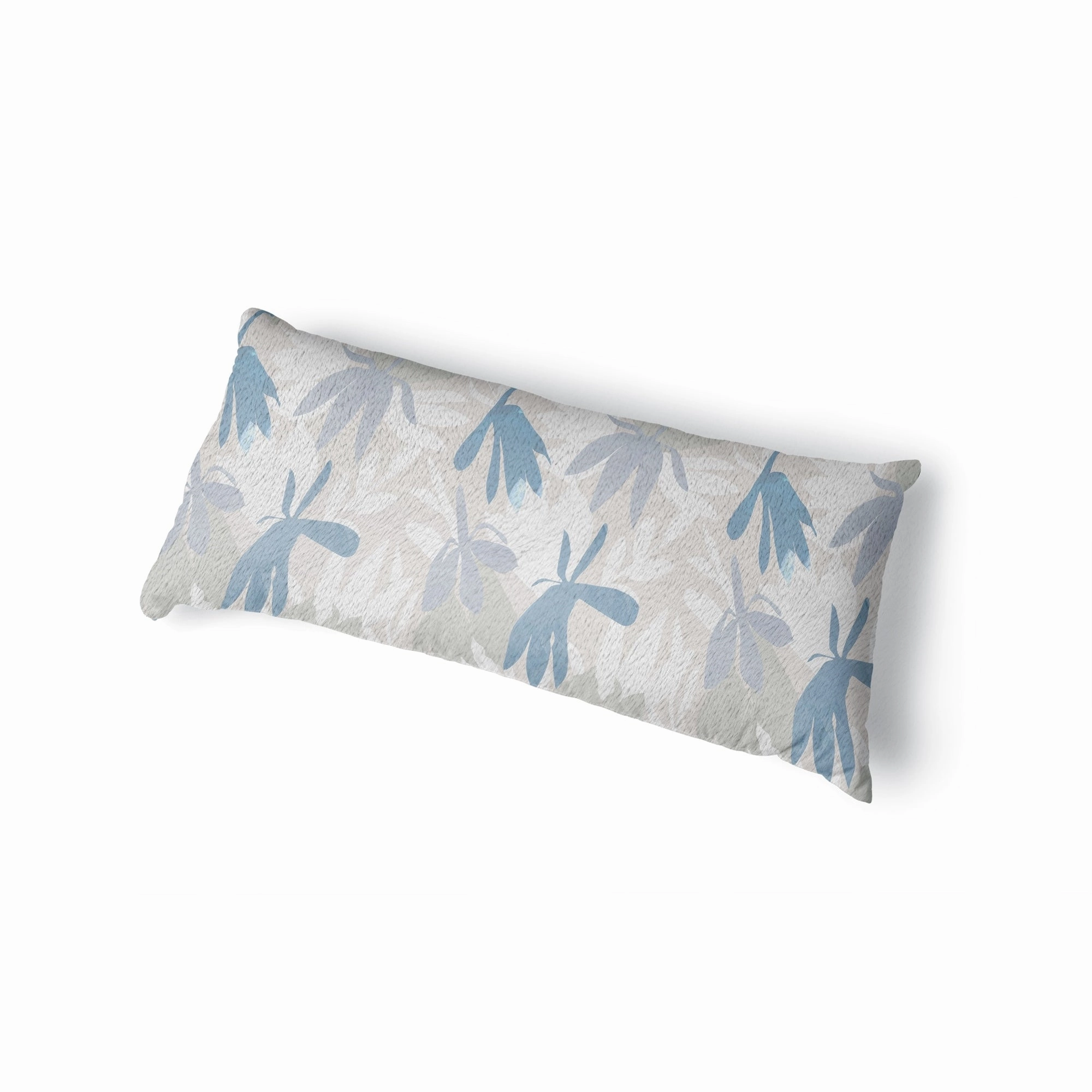 CARDINAL BLUE Body Pillow By Becky Bailey - Blue, Ivory