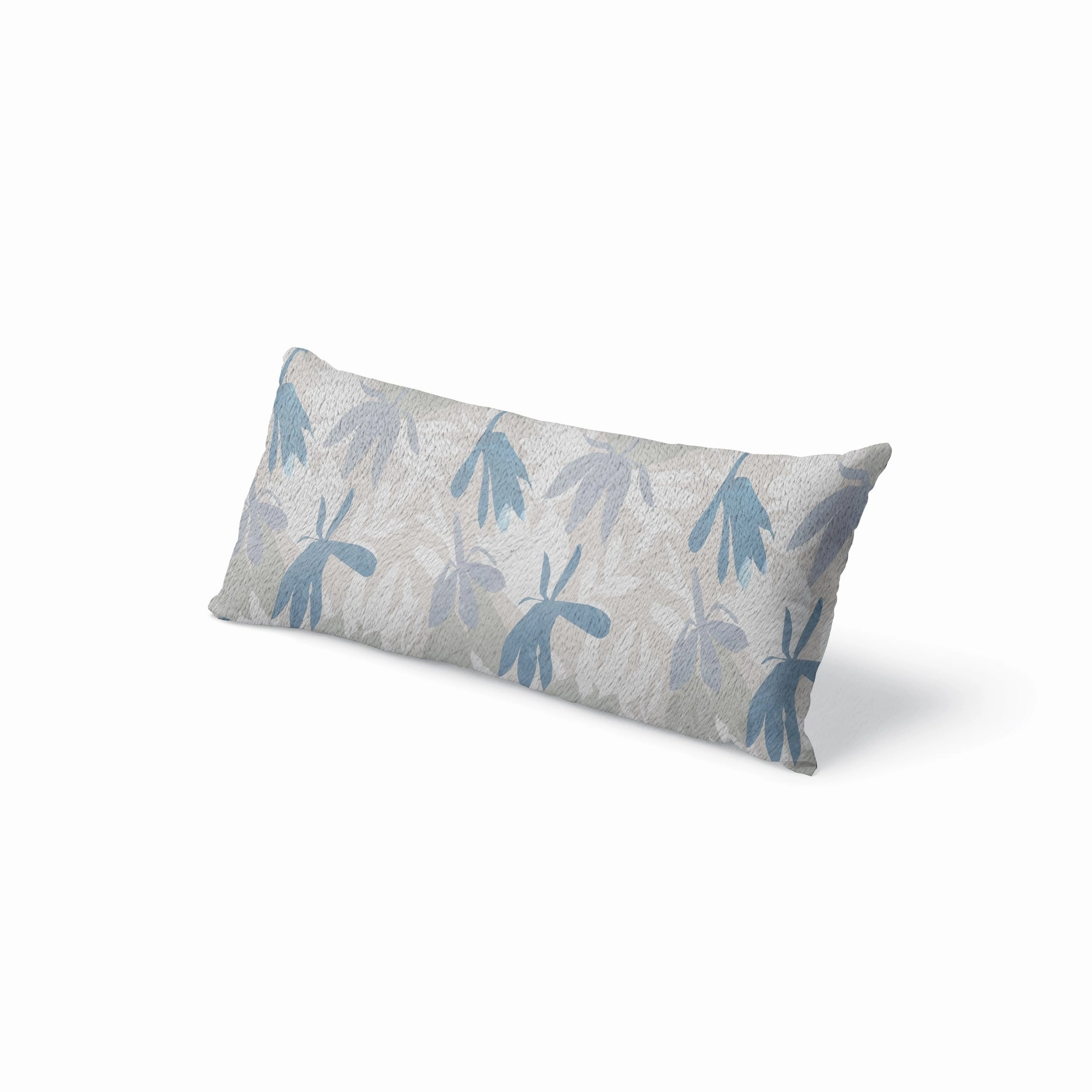 CARDINAL BLUE Body Pillow By Becky Bailey - Blue, Ivory