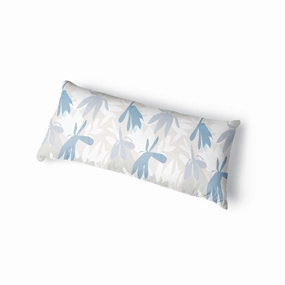 CARDINAL BLUE Body Pillow By Becky Bailey - Blue, Ivory pillows,bed pillow,sleeping cushion
