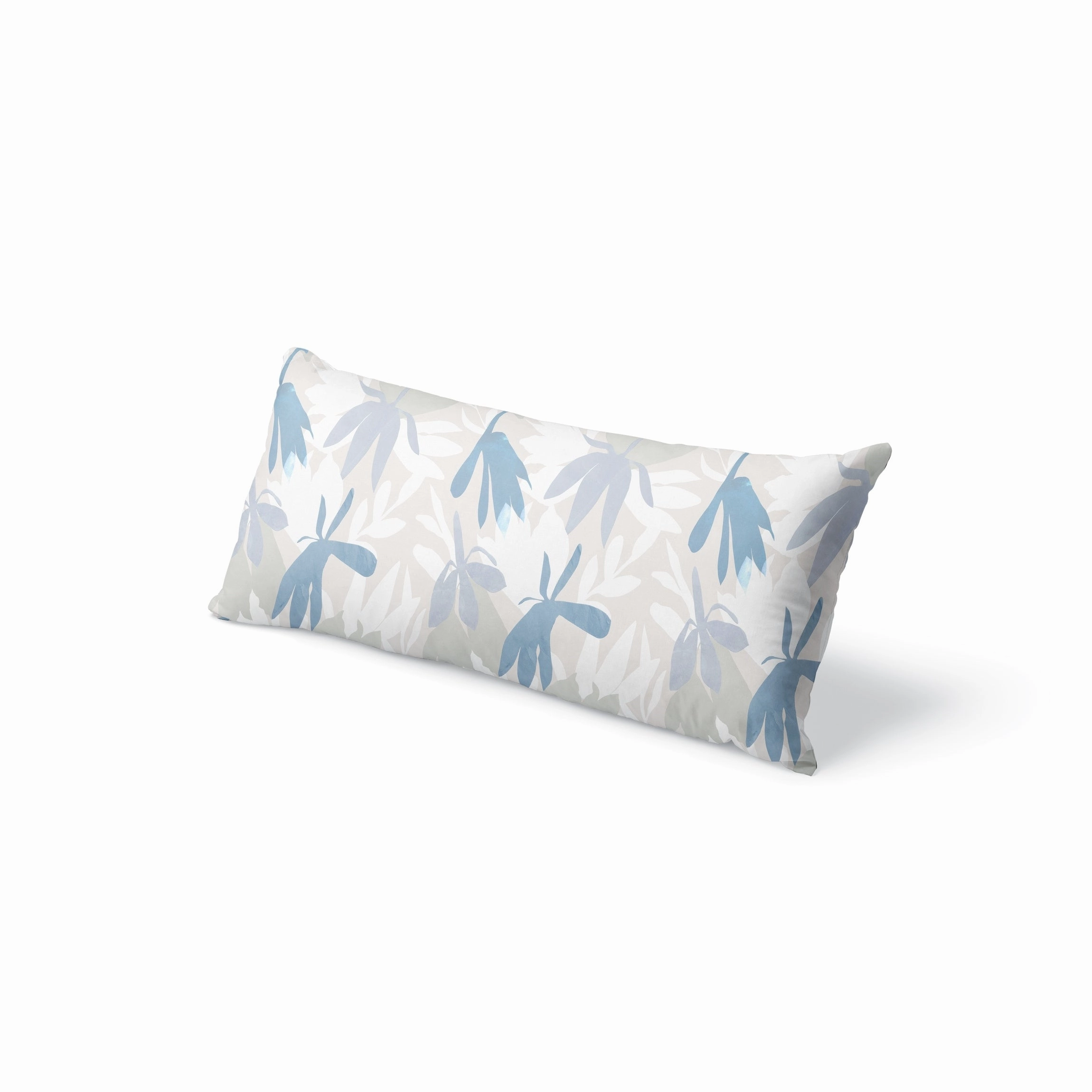 CARDINAL BLUE Body Pillow By Becky Bailey - Blue, Ivory
