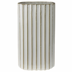 Caro Ribbed Vase, Ceramic - Lrg Vase,Ceramic Vase