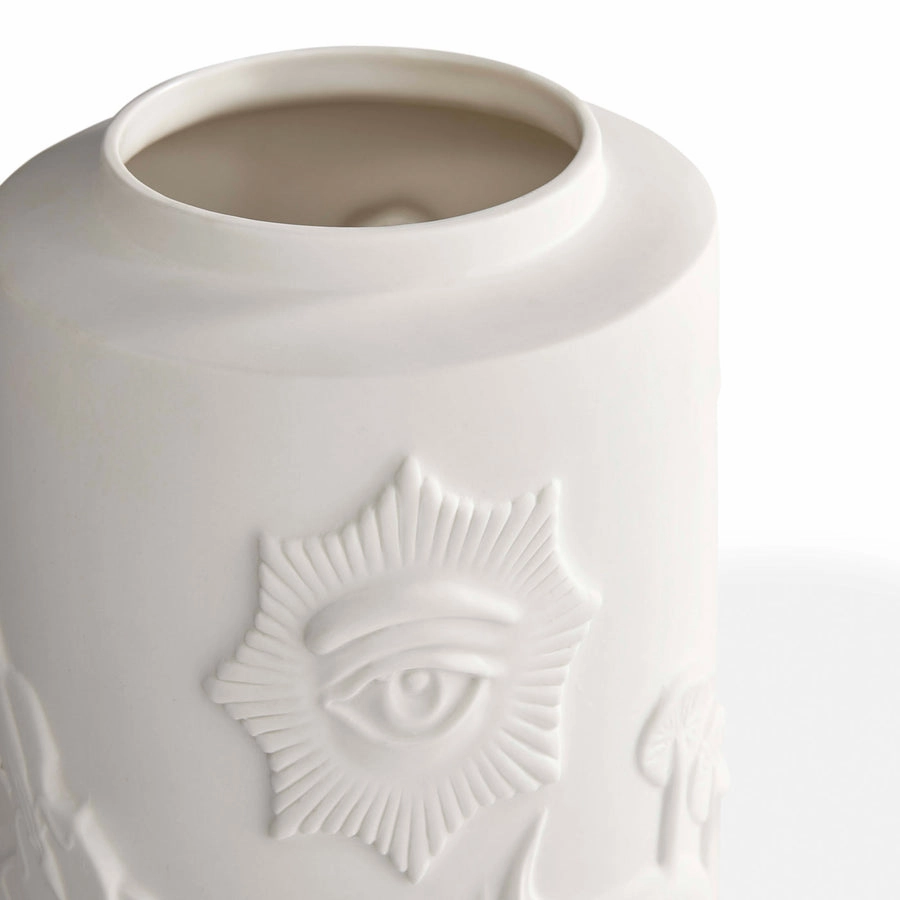 Carved Matte Porcelain Vase | Jonathan Adler Muse Dreamscape