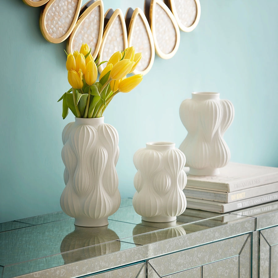 Carved Porcelain Vase L | Jonathan Adler Balloon