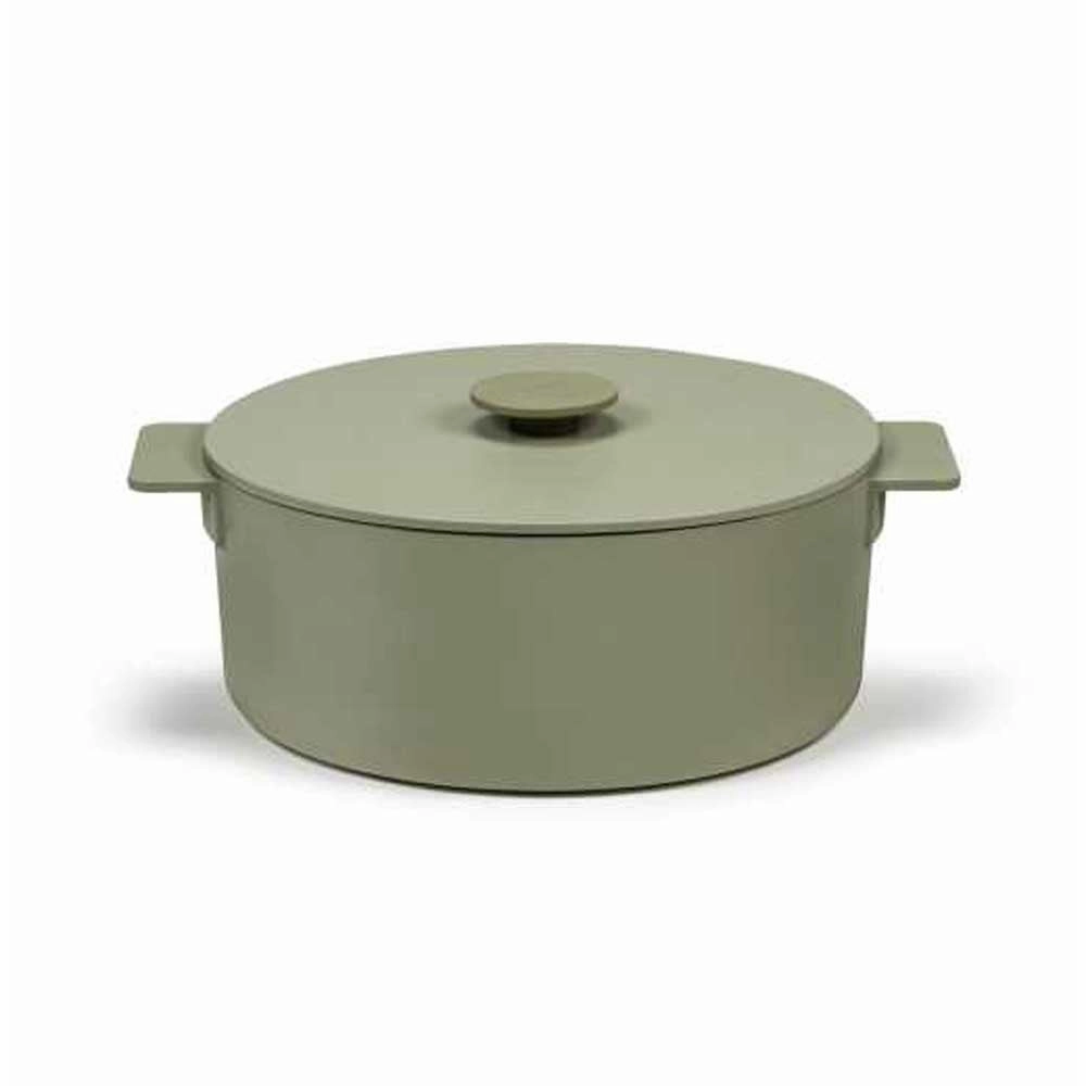 Casserole dish, H12 x W20 x L26cm, Serax, Surface, Green curtain fabric, upholstery textile