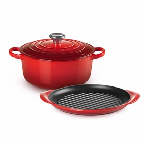 Cast Iron 2 Piece Cookware Set, Cerise curtain fabric, upholstery textile