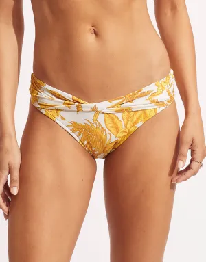 Castaway Twist Band Hipster Bikini Pant - Tuscan Sunset