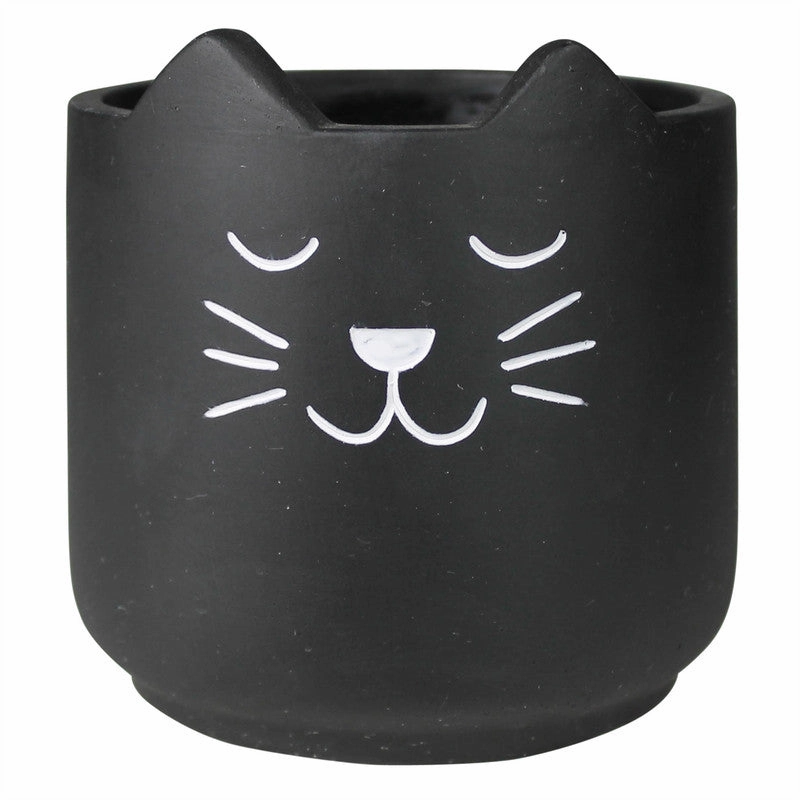 Cat Cachepot, Cement - Sm Vase,Ceramic Vase