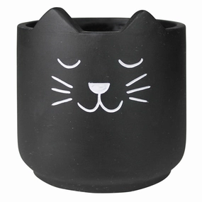 Cat Cachepot, Cement - Sm Vase,Ceramic Vase