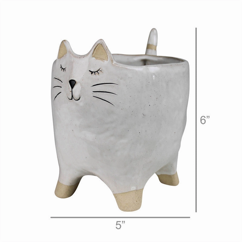 Cat Cachepot, Ceramic