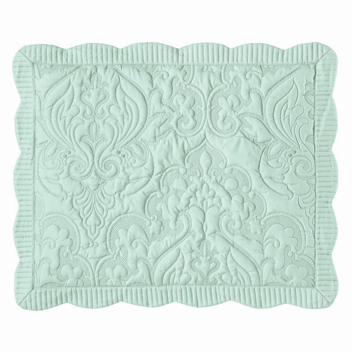 Catherine Embroidered Medallion Scalloped Edge Pillow Sham pillowcases,cotton pillow covers,bed linen
