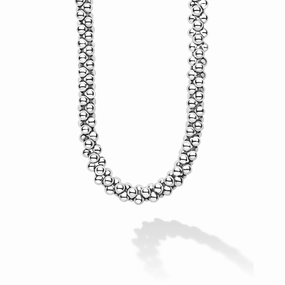 Caviar Bubbly Silver Beaded Necklace